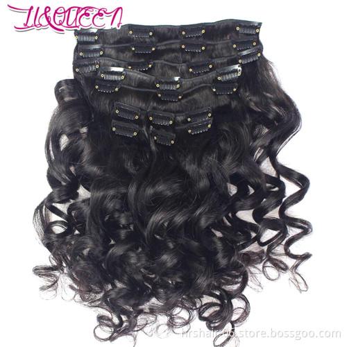 Aliexpress Indian human hair extensions clip in coconut oil hair natural color loose wave hair